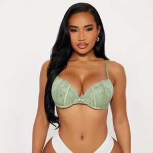 Sage Green Organza Lace Demi Bra NEW 🏷️